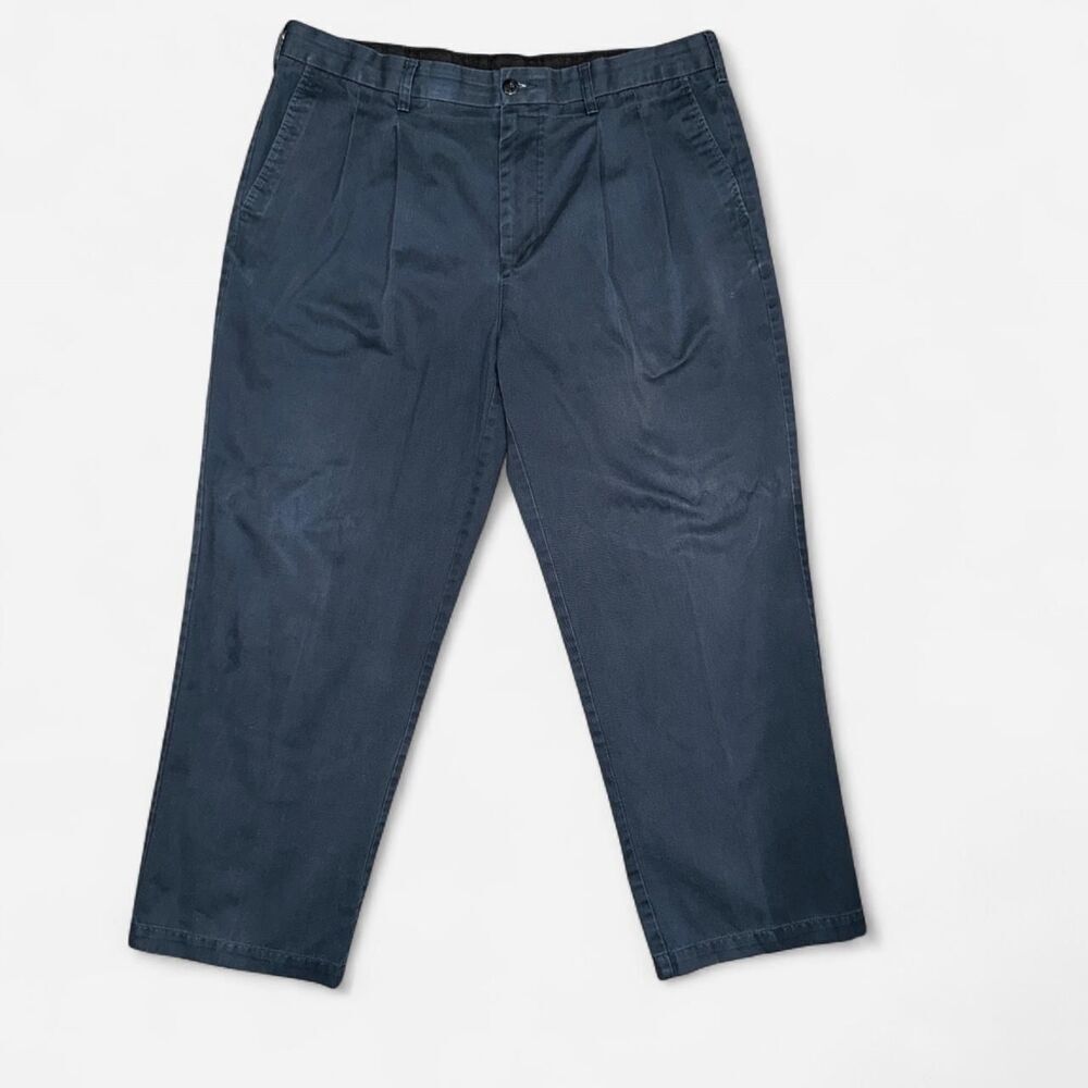 Croft & Barrow Navy Blue Men's Pleated Trouser Pants